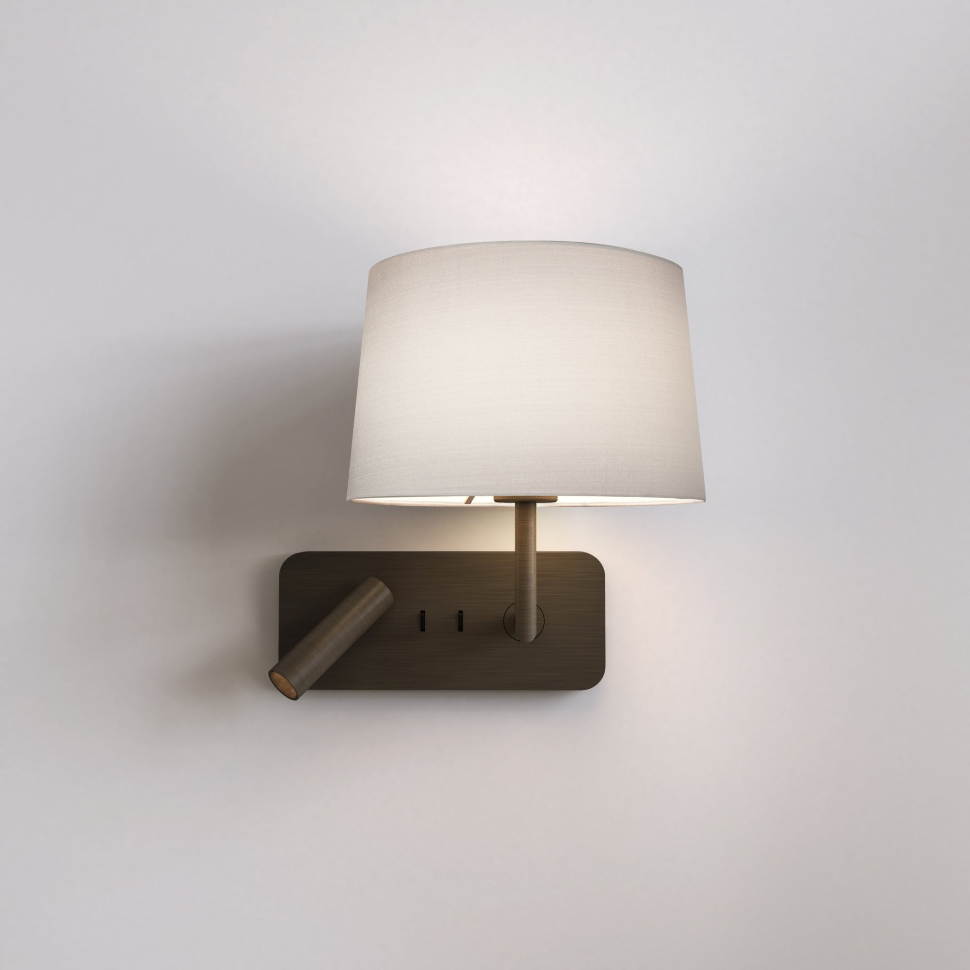 1406012 Side by Side Grande Reading Light USB Bronze