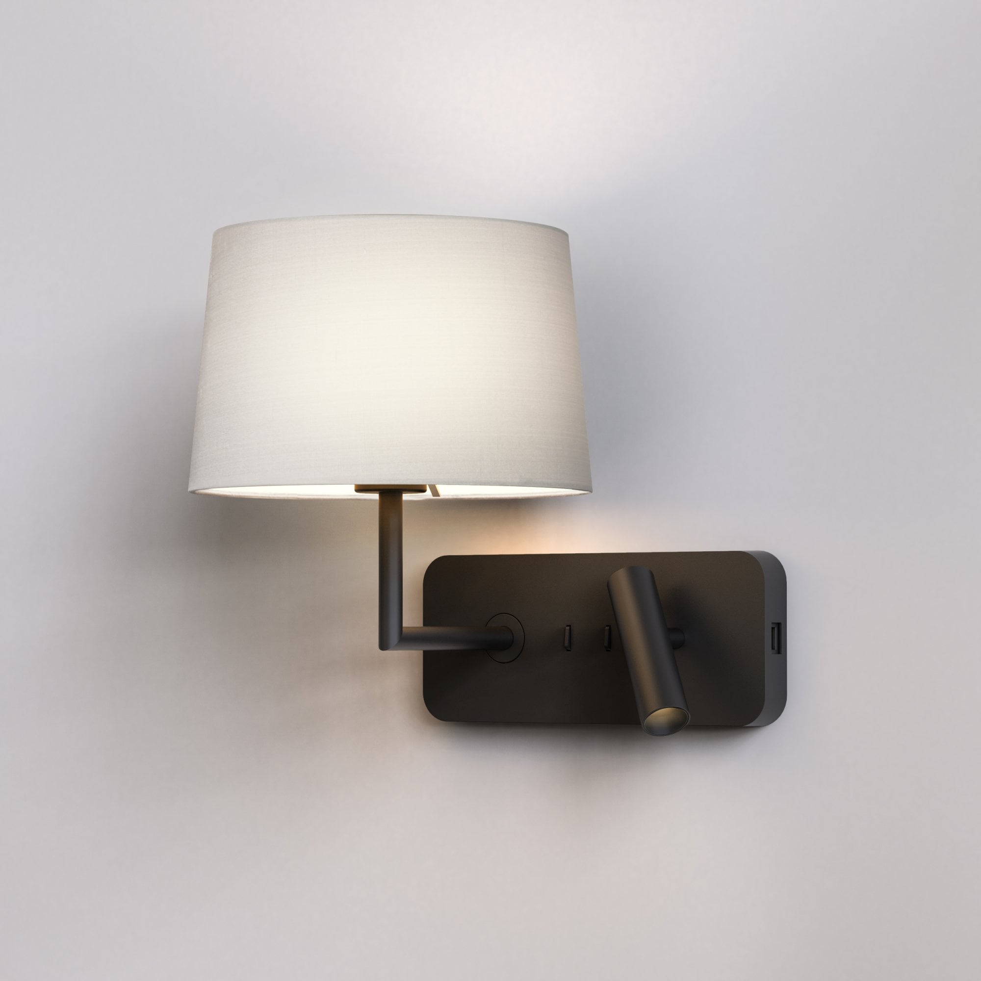 1406013 Side by Side Grande Reading Light USB Matt Black