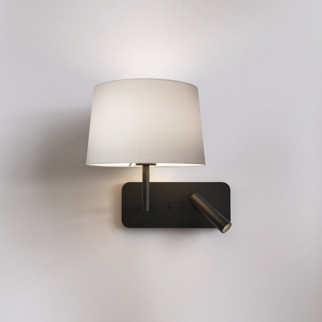 1406013 Side by Side Grande Reading Light USB Matt Black