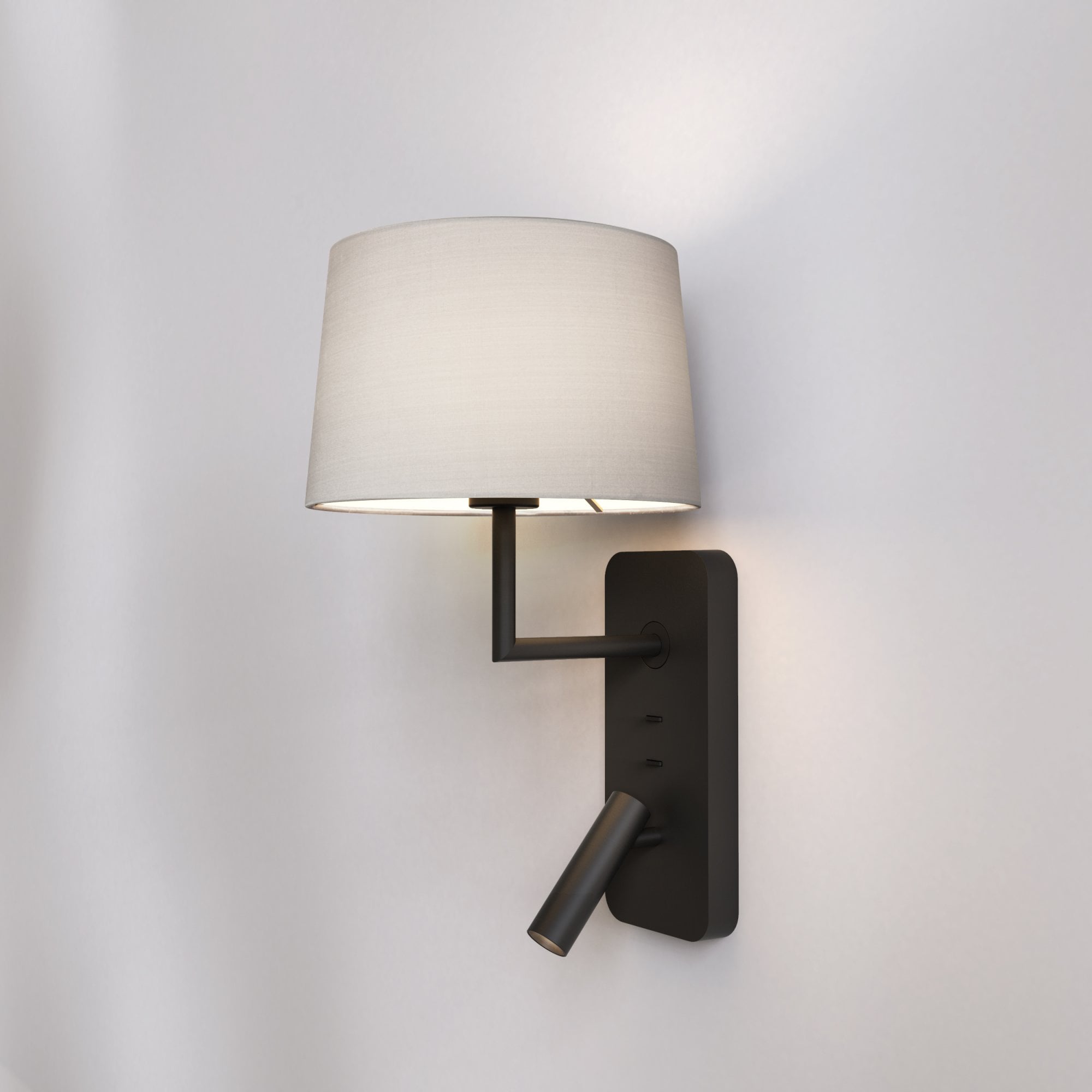 1406013 Side by Side Grande Reading Light USB Matt Black