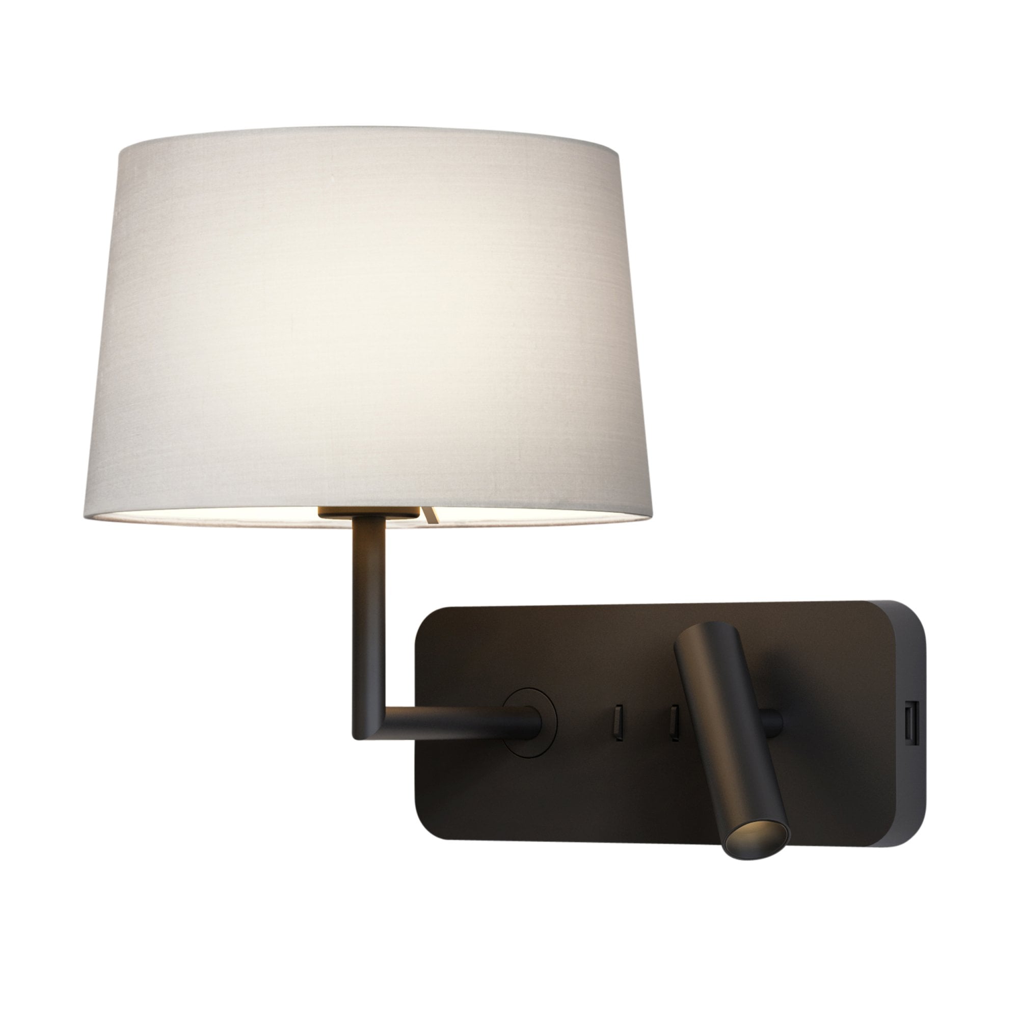1406013 Side by Side Grande Reading Light USB Matt Black