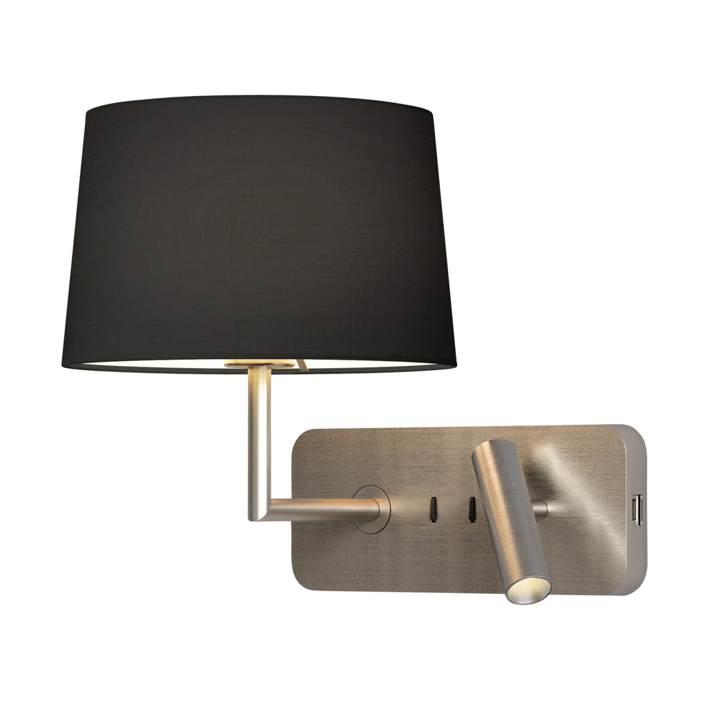 1406014 Side by Side Grande USB Reading Light Matt Nickel