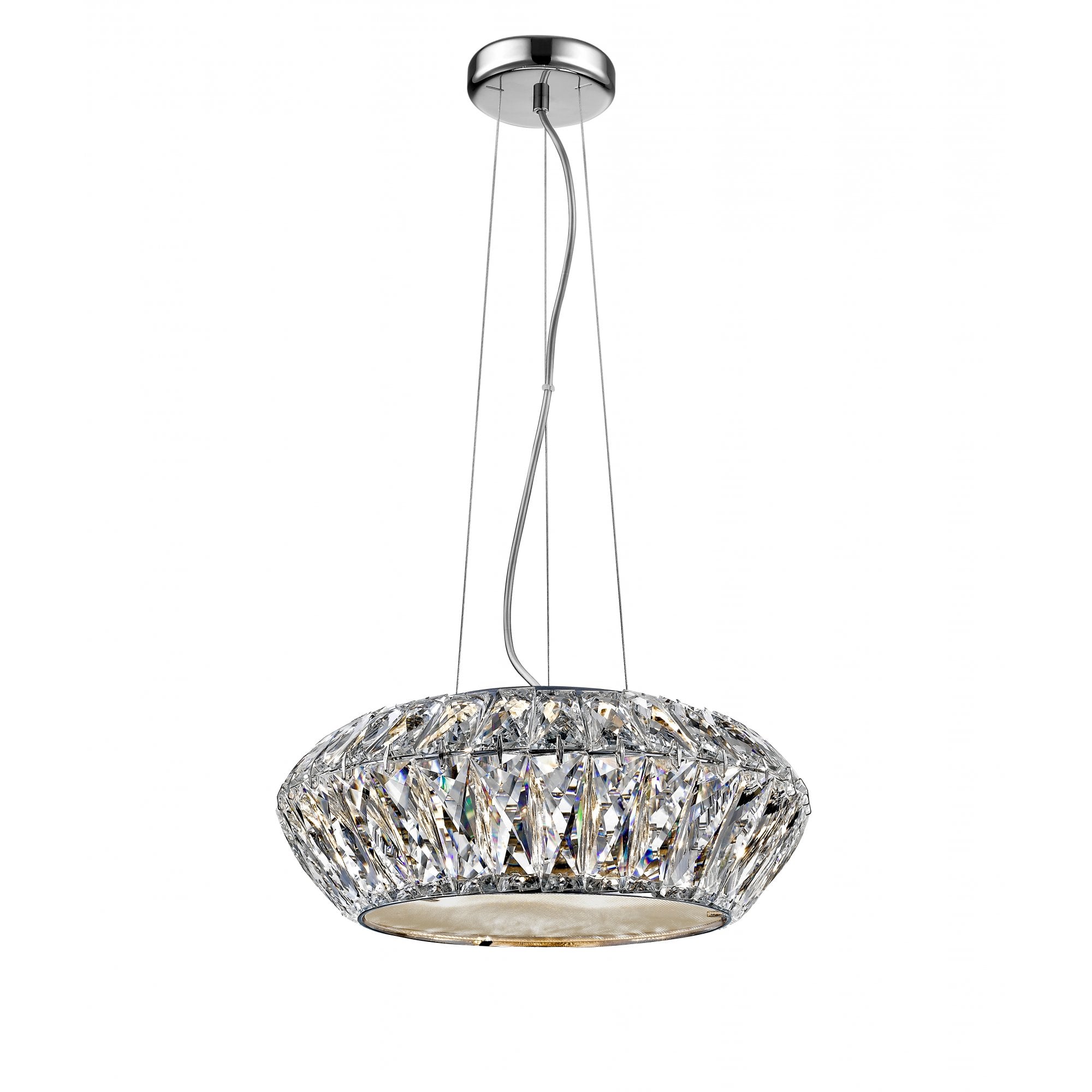 LED1705/04/CH Armel 4 Light LED Crystal Pendant Chrome