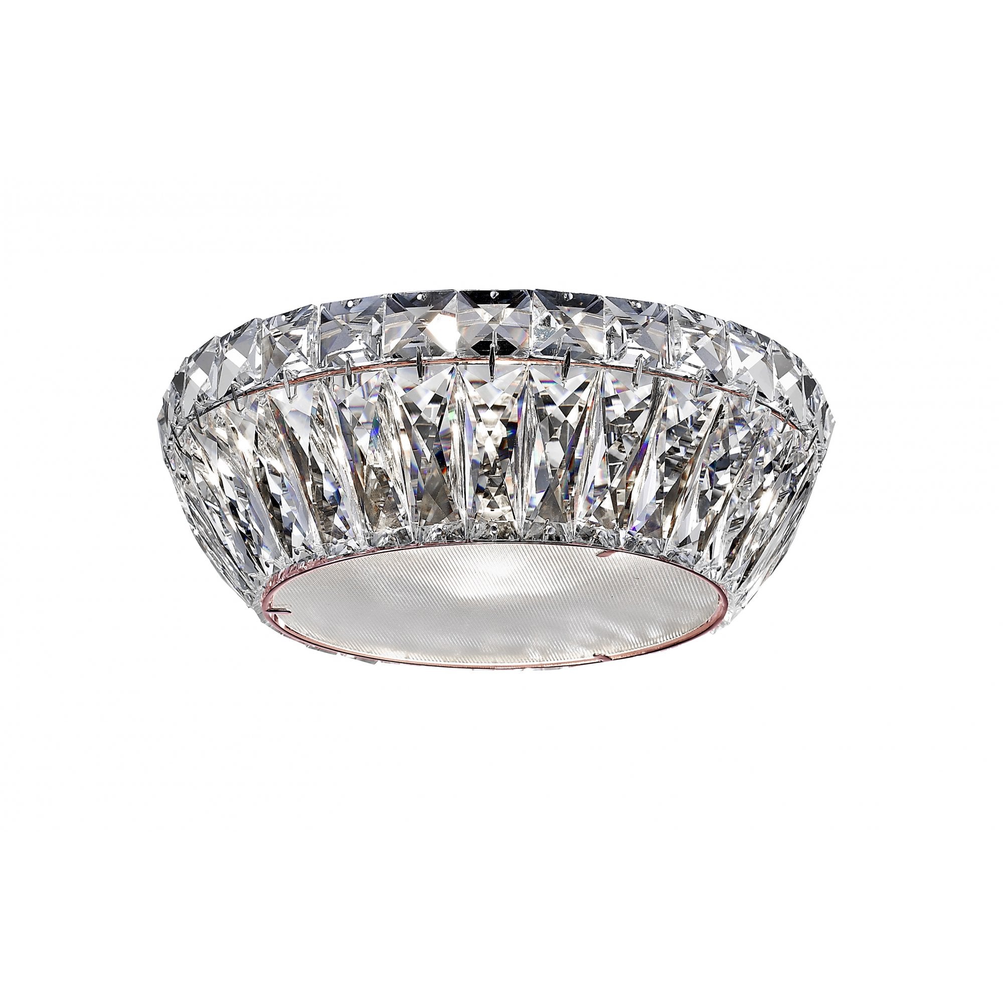 LED1705/04/PL/RG Armel 4 Light LED Crystal Flush Rosy Gold