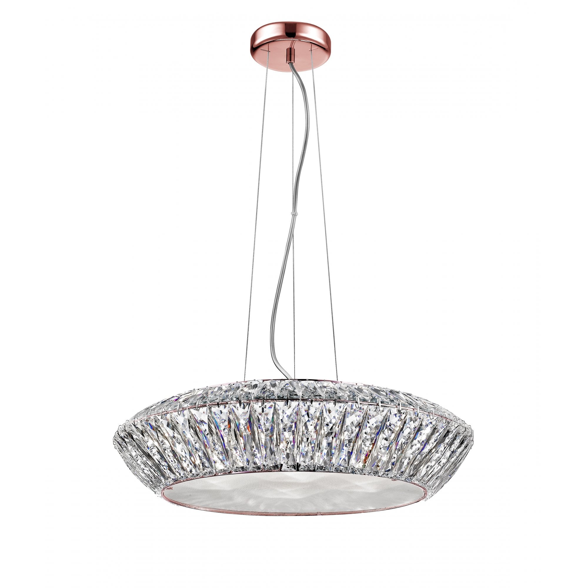 LED1705/05/RG Armel 5 Light LED Crystal Pendant Rosy Gold