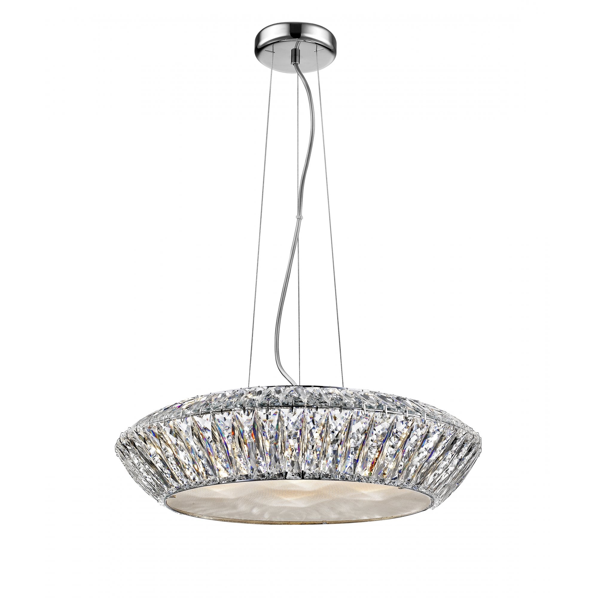 LED1705/07/CH Armel 7 Light LED Crystal Pendant Chrome