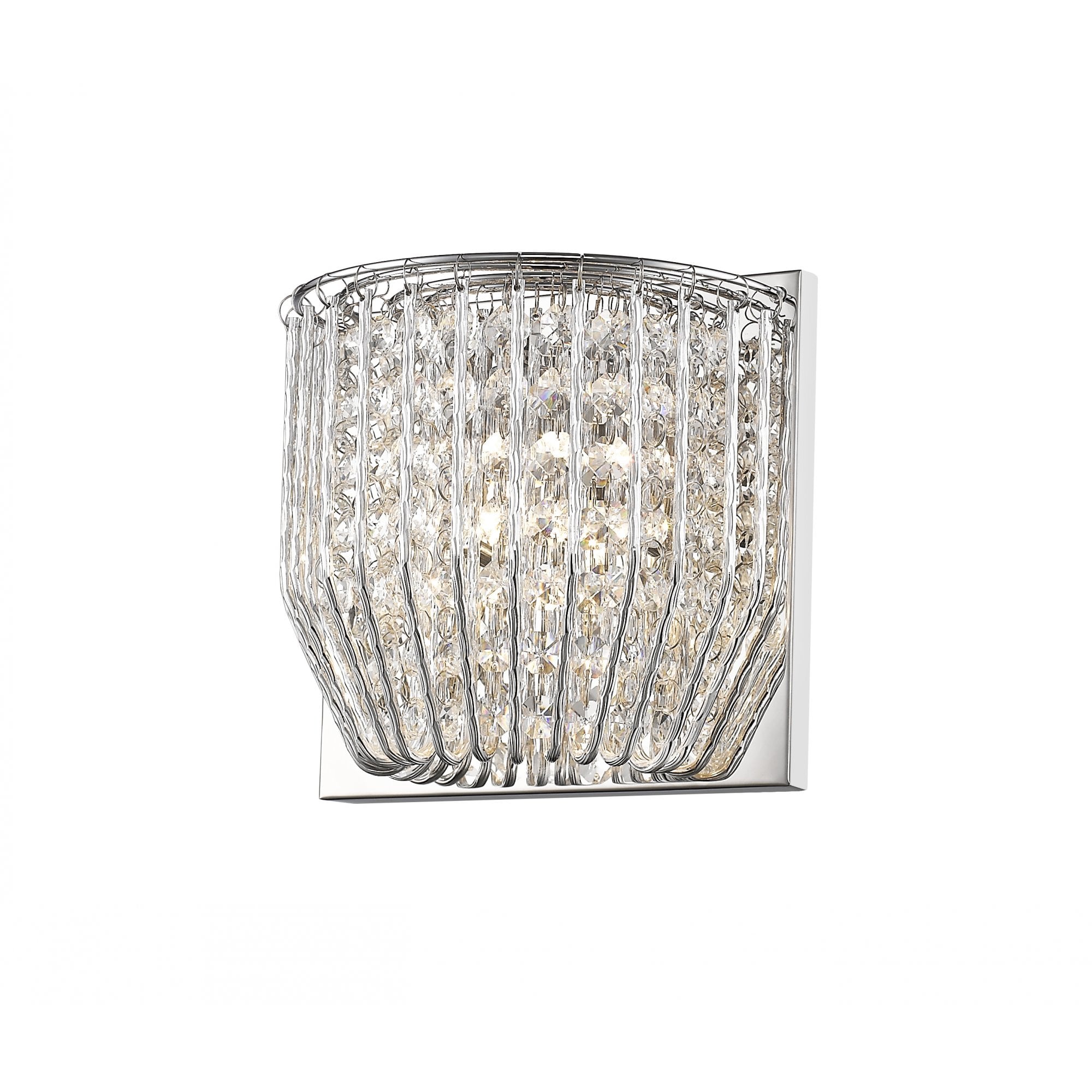 CFH508052/01/WB/CH Carlo 1 Light Crystal Wall Light Chrome
