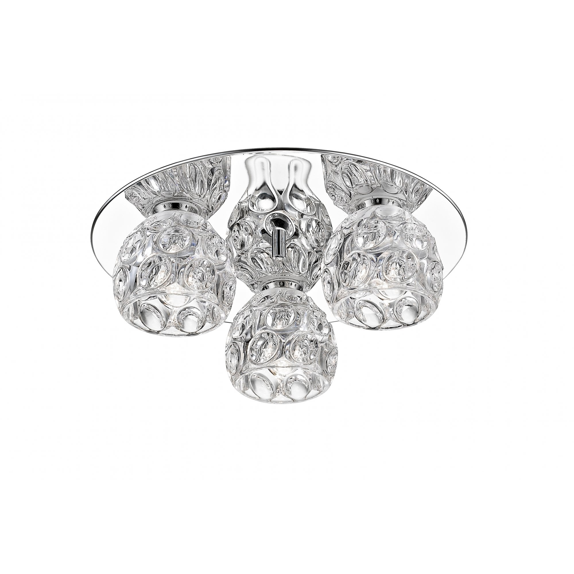 LED1704/03/PL/CH Clea 3 Light LED Flush Chrome