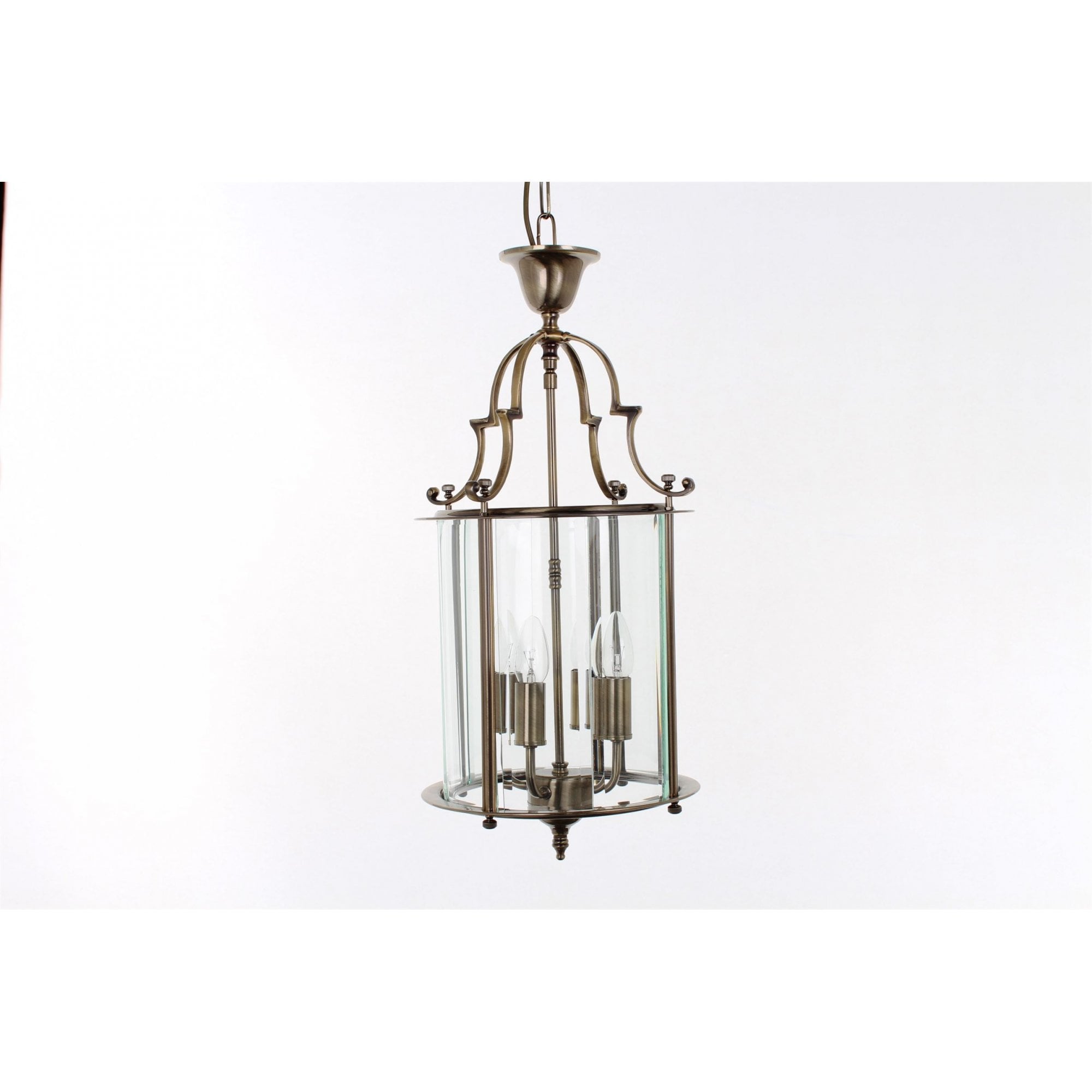 LG07000/11/AB Colchester 11" Glass 4 Light Pendant Antique Brass