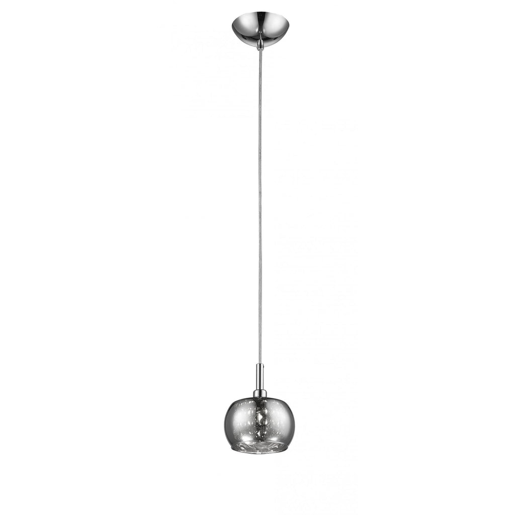 CFH606091/01/CH Deni 1 Light Pendant Glass With Beads Chrome