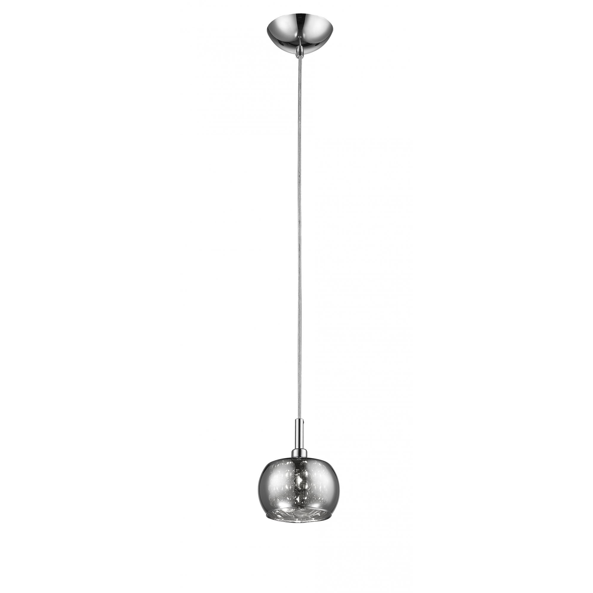 CFH606091/01/CH Deni 1 Light Pendant Glass With Beads Chrome