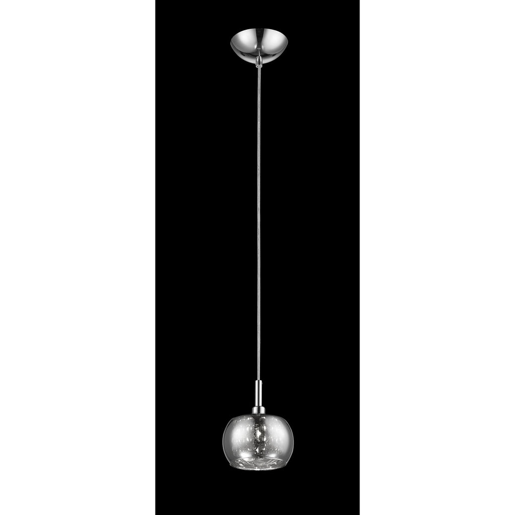 CFH606091/01/CH Deni 1 Light Pendant Glass With Beads Chrome
