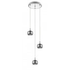 CFH606091/03/CH Deni 3 Light Pendant Glass With Beads Chrome
