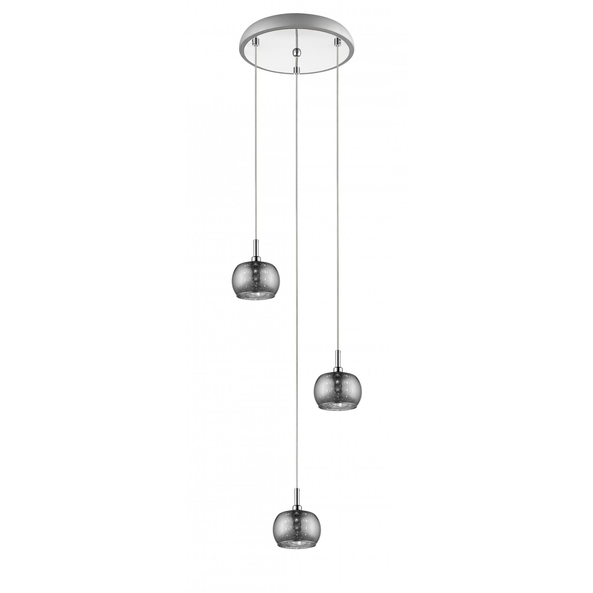 CFH606091/03/CH Deni 3 Light Pendant Glass With Beads Chrome