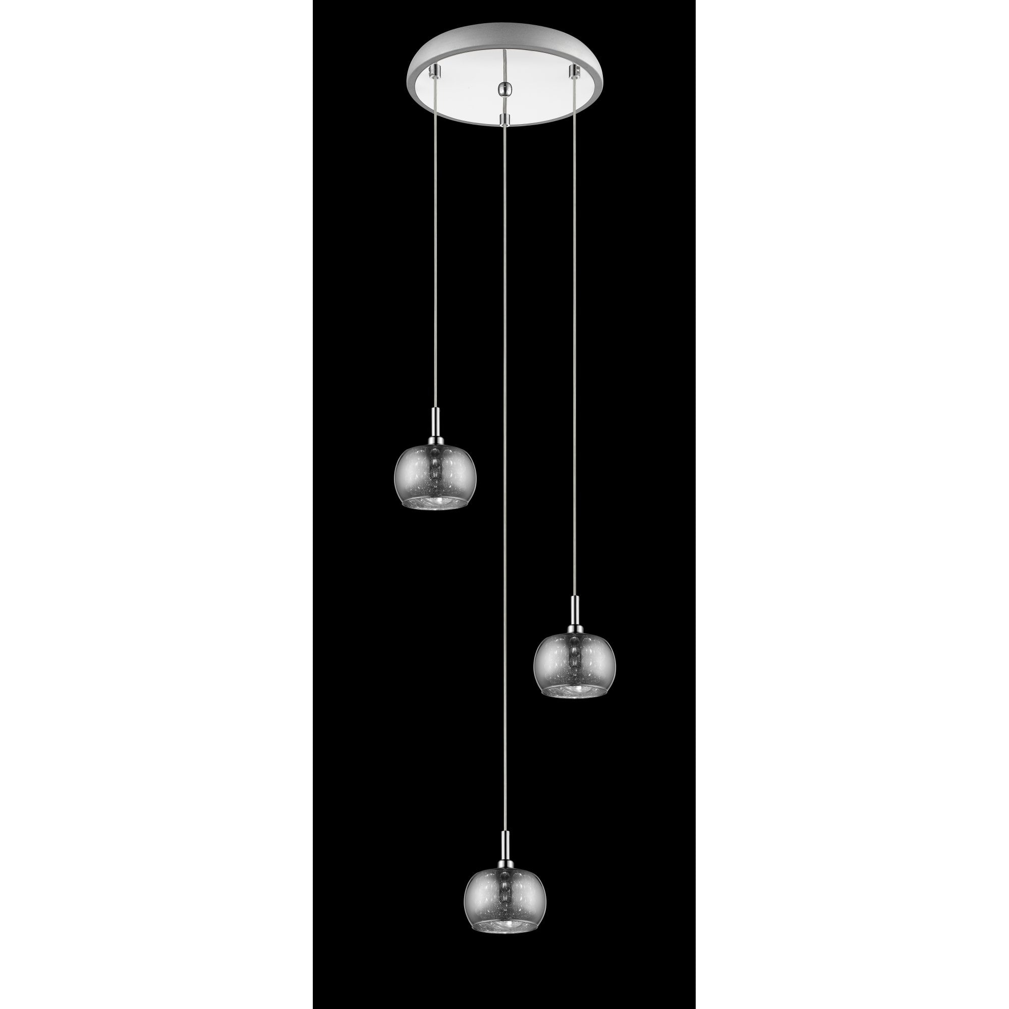 CFH606091/03/CH Deni 3 Light Pendant Glass With Beads Chrome