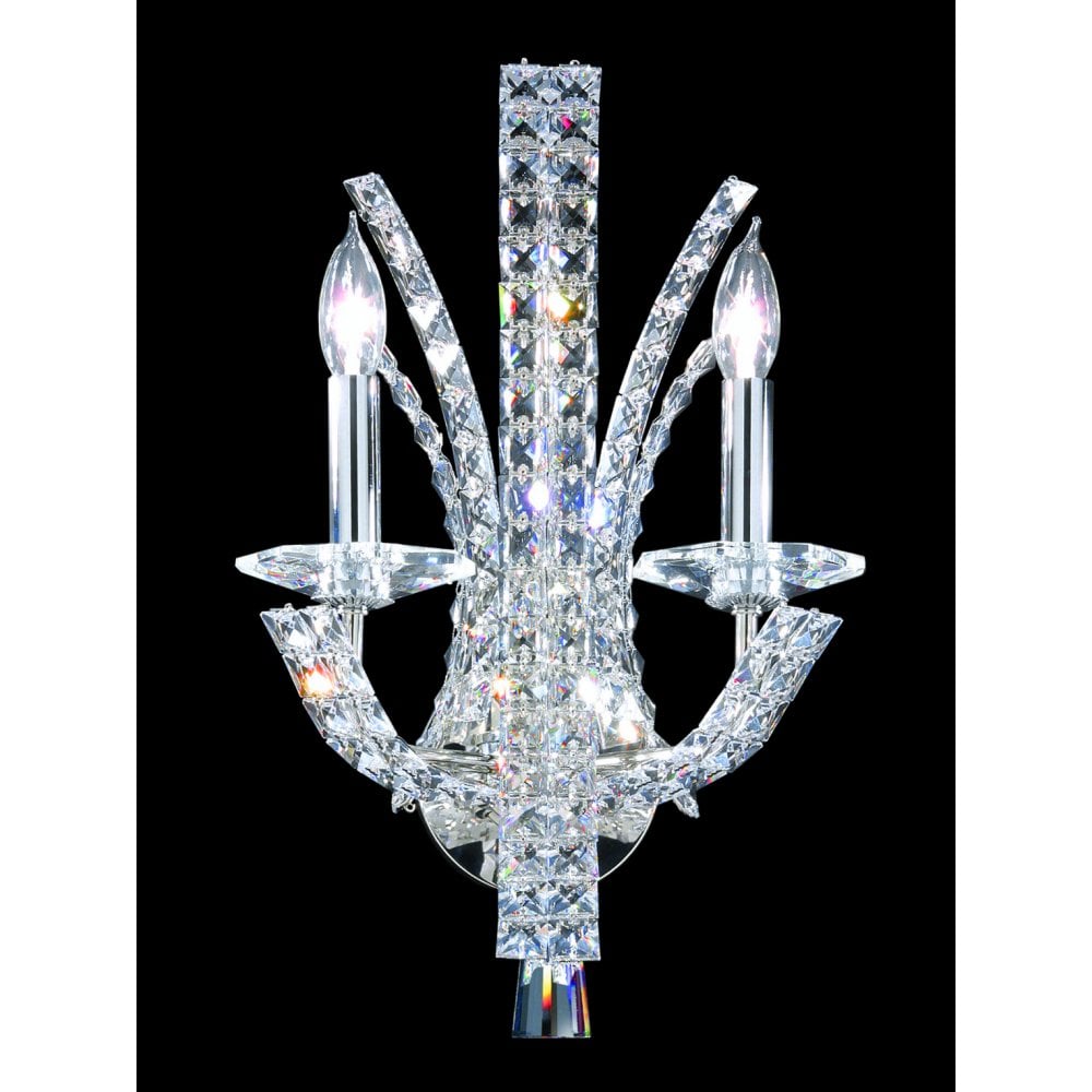 CO012092/02/WB/CH Eclipse 2 Light Wall Light Crystal Chrome