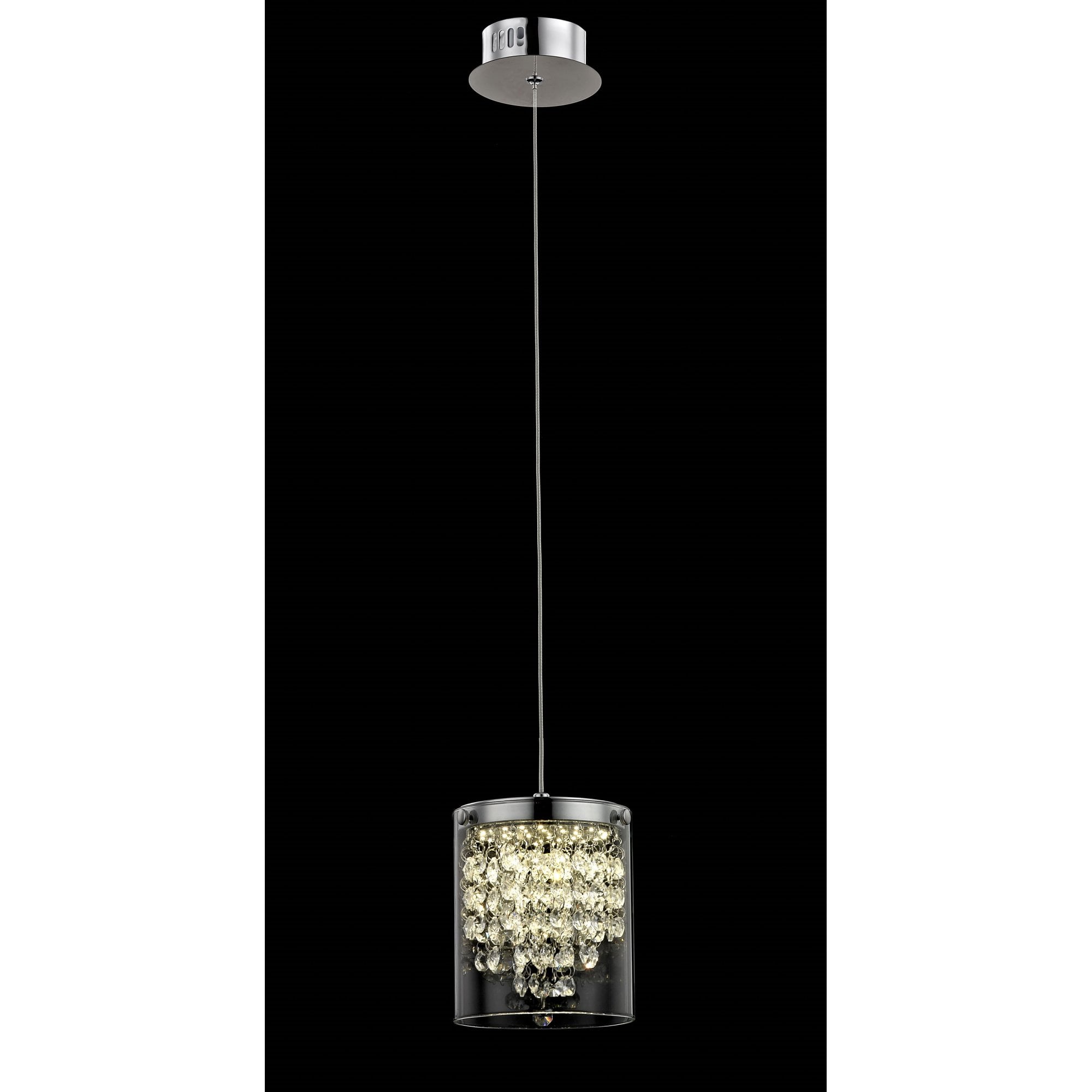 LED608242/01/CH Florina 1 Light LED Pendant Chrome