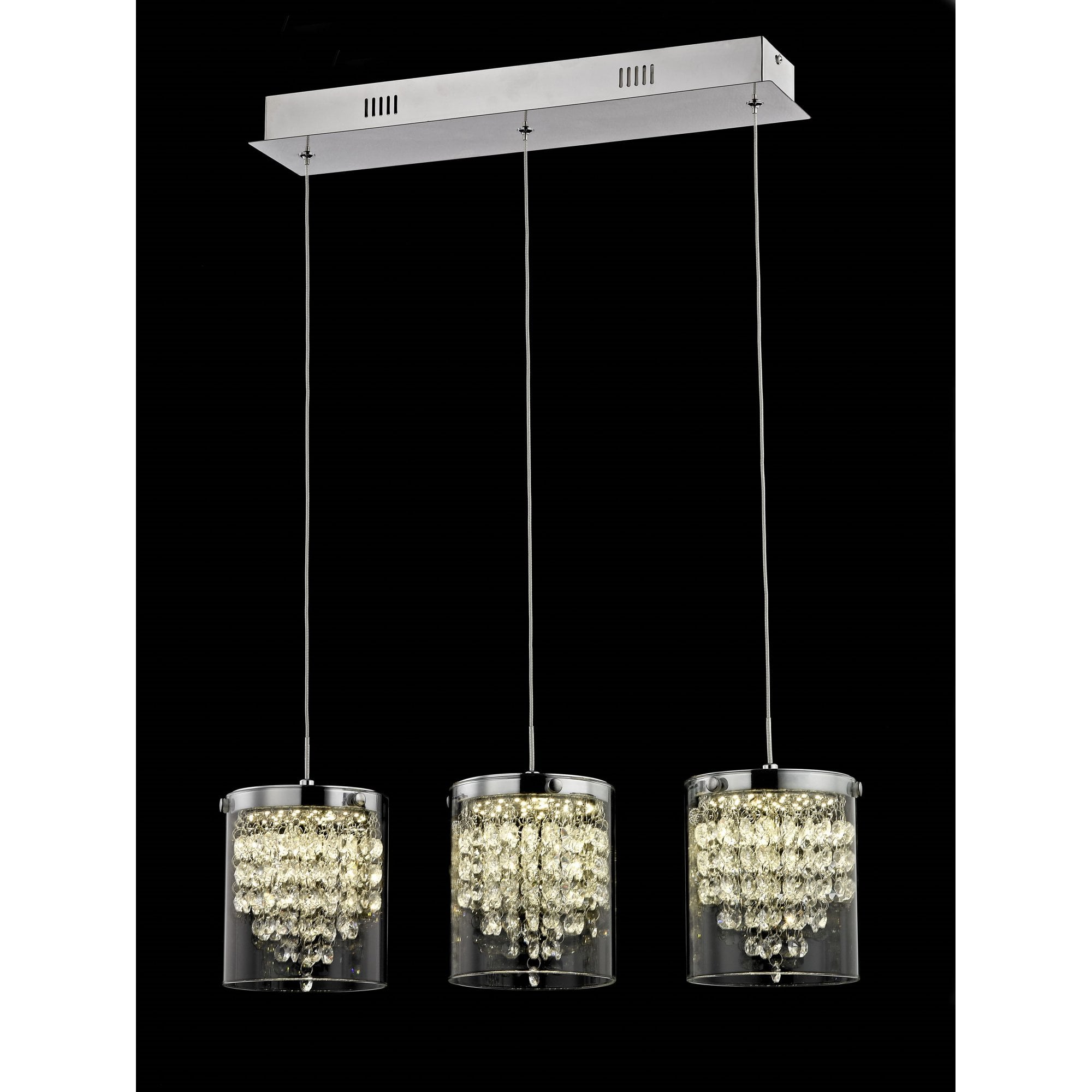 LED608242/03/CH Florina 3 Light LED Pendant Chrome