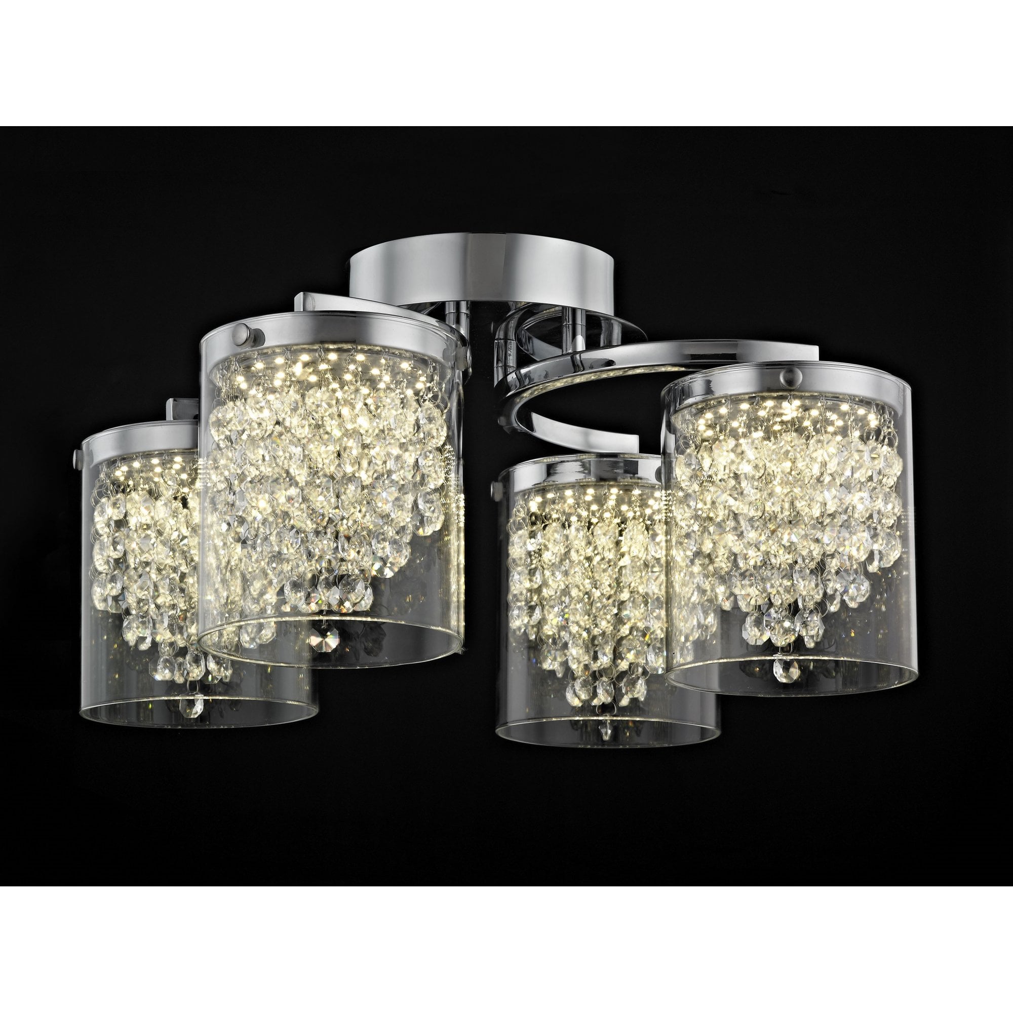 LED608242/04/PL/CH Florina 4 Light LED Flush Chrome