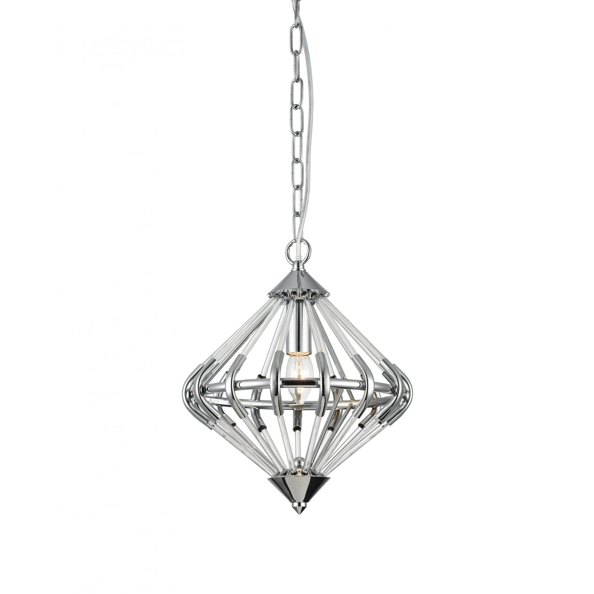 PG1702/01/CH Gerda 1 Light Pendant Chrome
