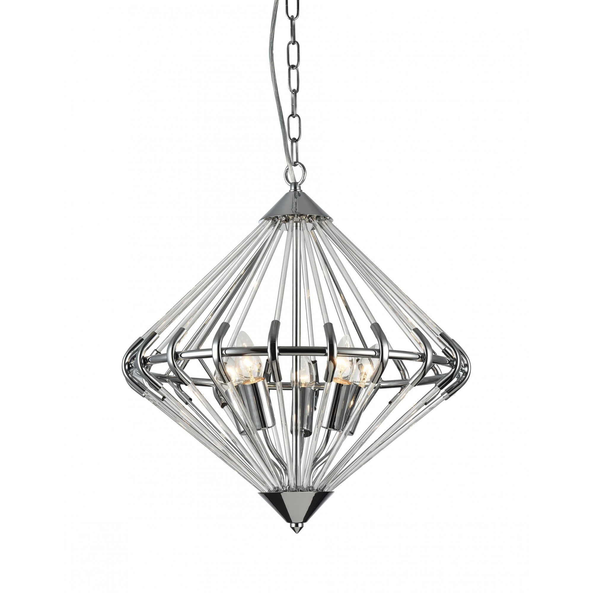PG1702/05/CH Gerda 5 Light Pendant Chrome