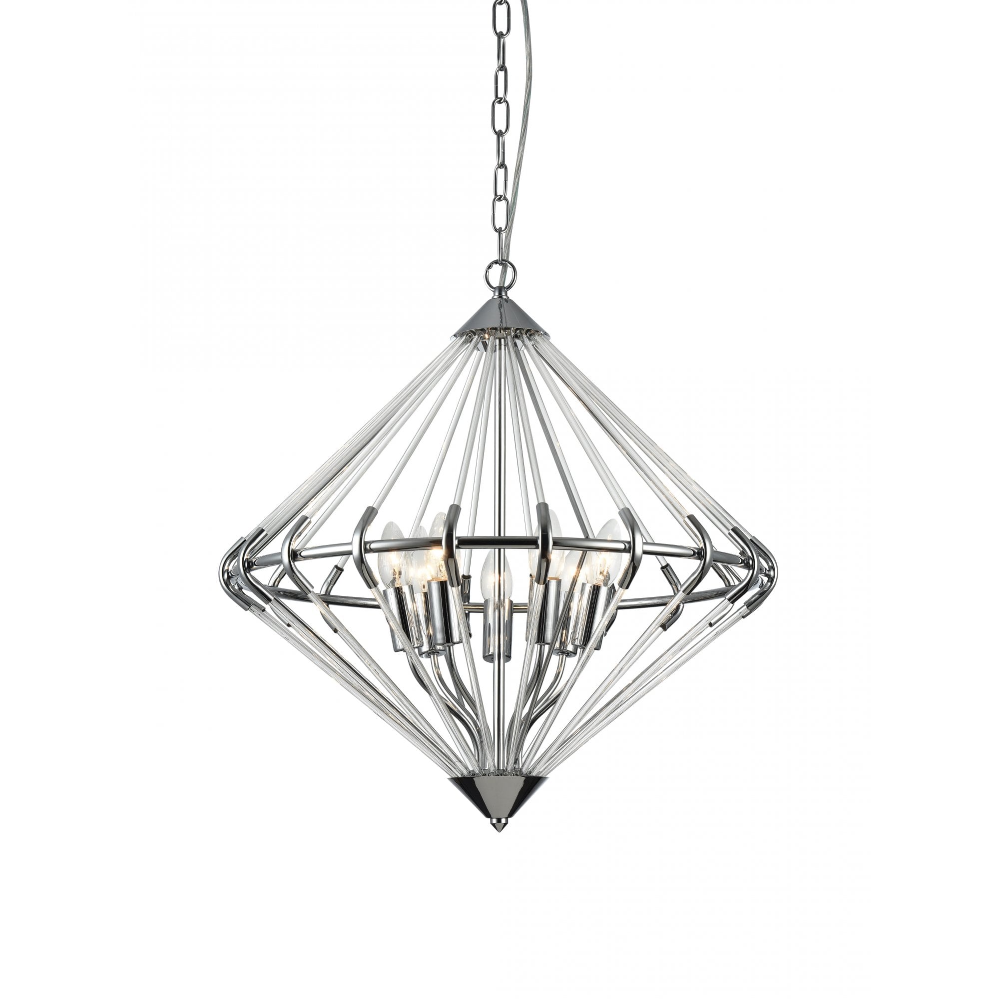 PG1702/07/CH Gerda 7 Light Pendant Chrome