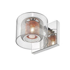 PGH606101/01/WB/CH Laure 1 Light Glass Copper Mesh Wall
