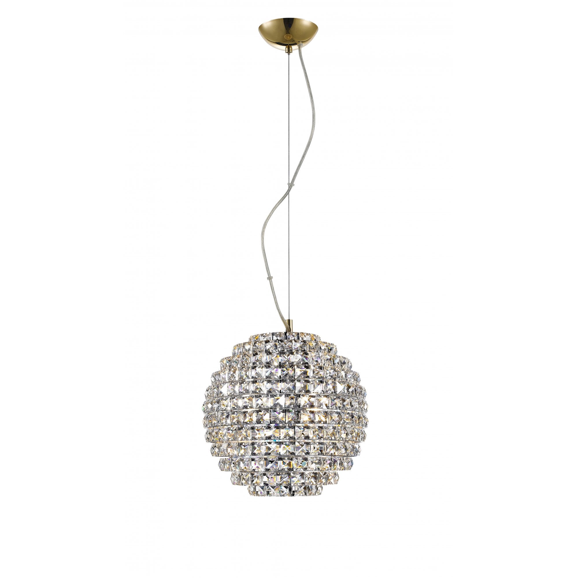 CFH608241/S/G Nord 4 Light Pendant Crystal Gold