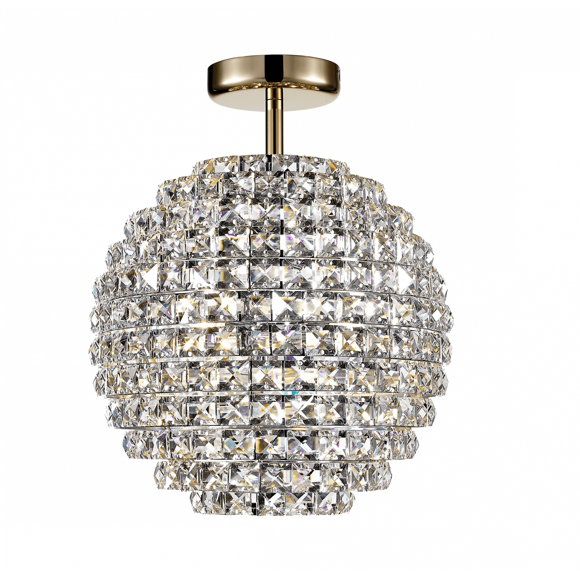 CFH608241/SF/G Nord 4 Light Semi Flush Crystal Gold