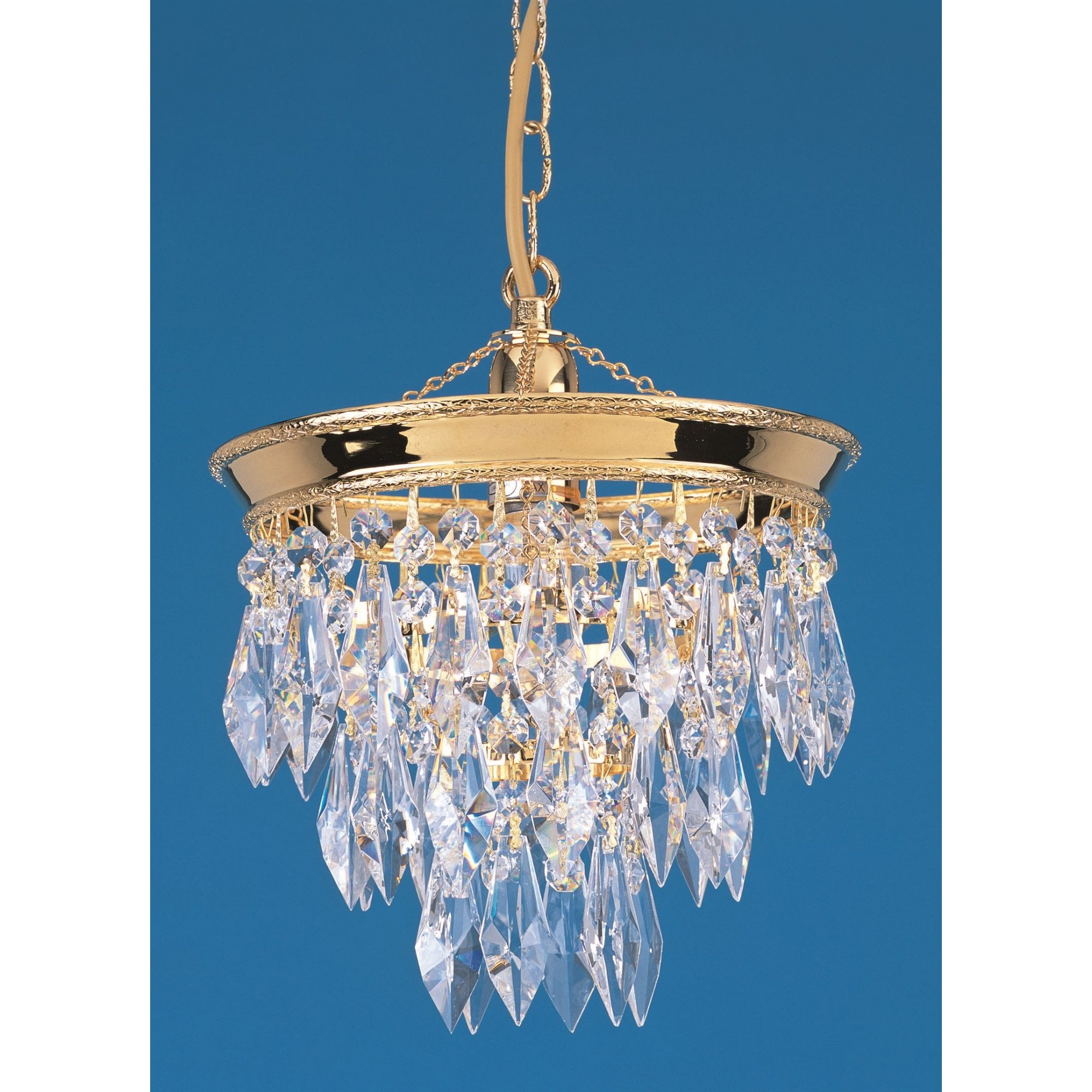 ST03072/20/01/G Brunswick 3 Tier Pendant Strass Gold