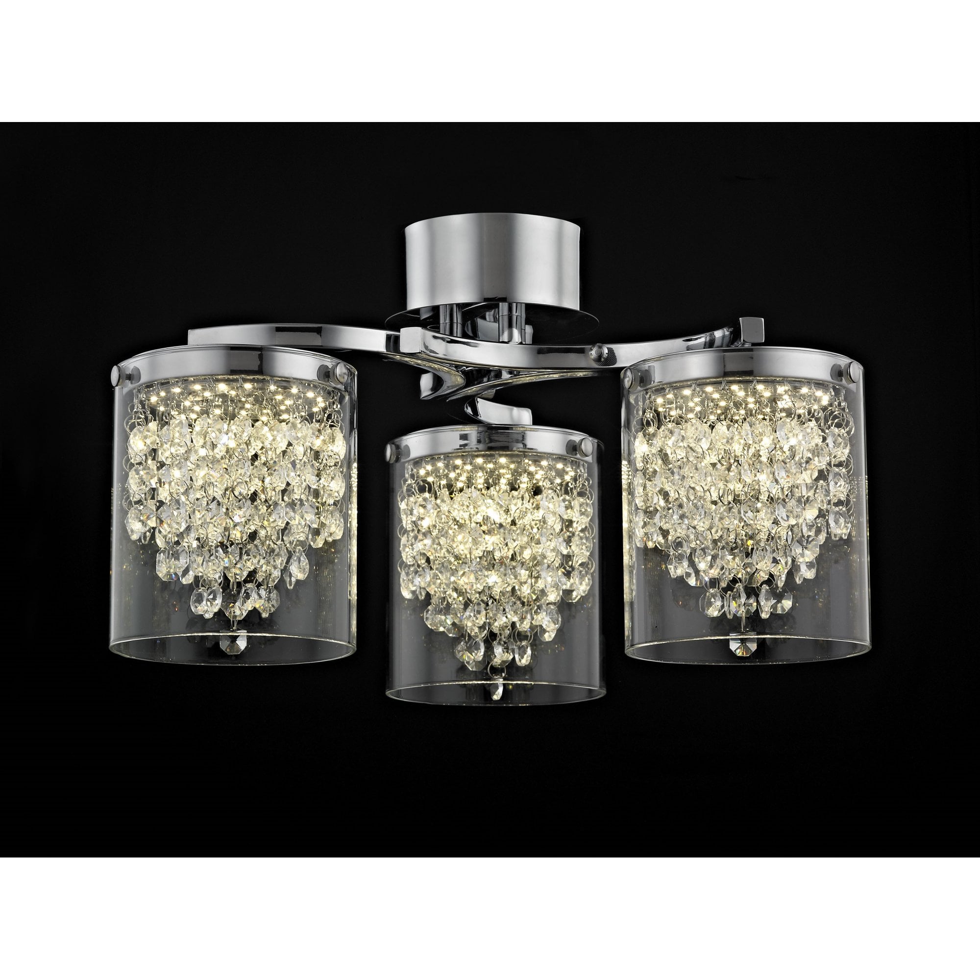 LED608242/03/PL/CH Florina 3 Light LED Flush Chrome