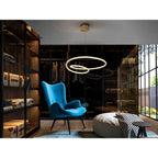 138611 Tube LED Pendant Light Gold