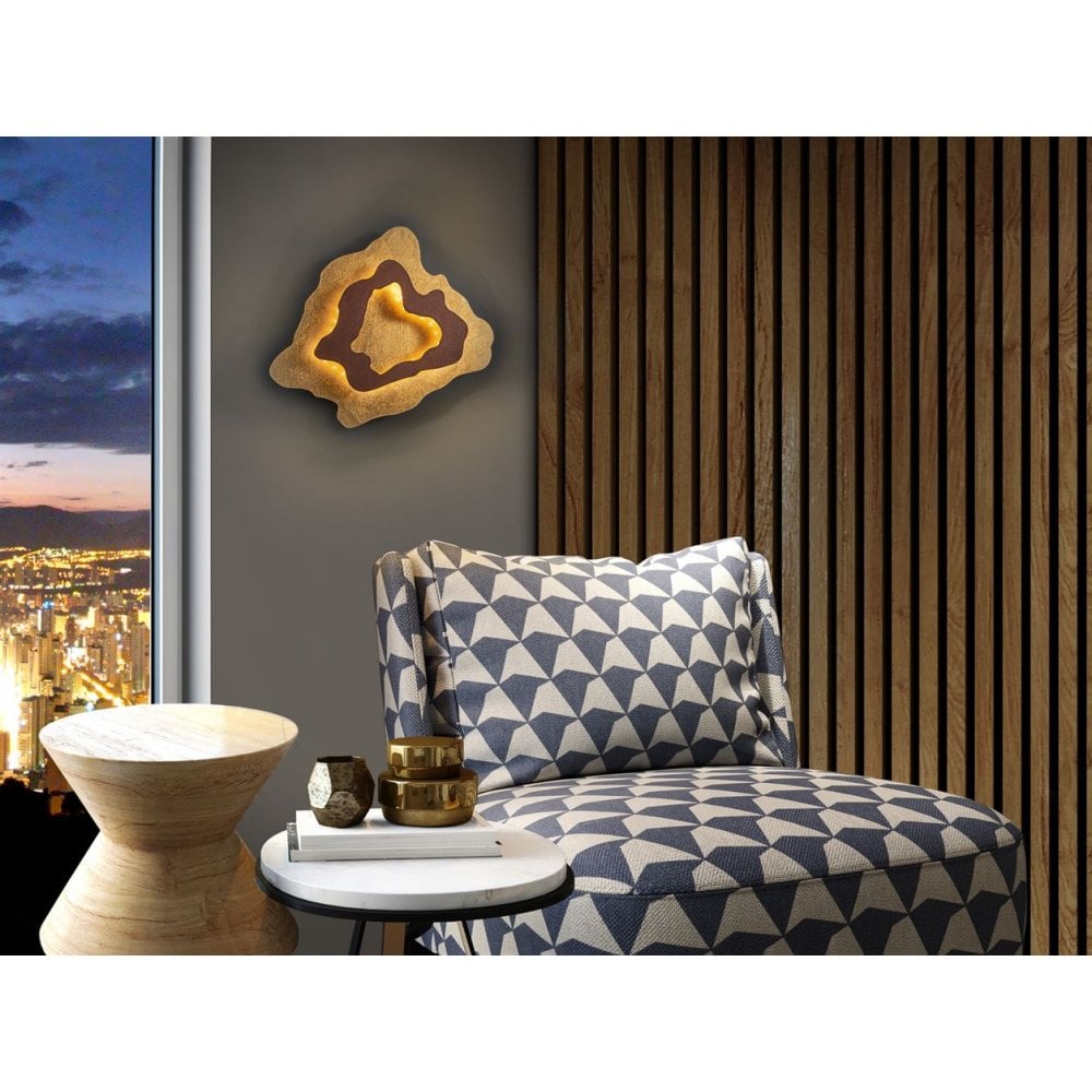 162272 Halo LED Wall Light Gold