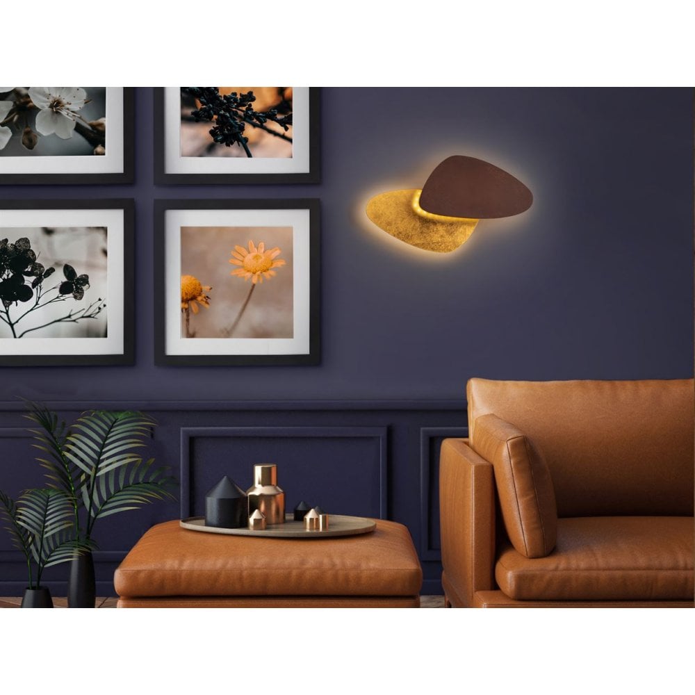 Contra LED Wall  Light Gold