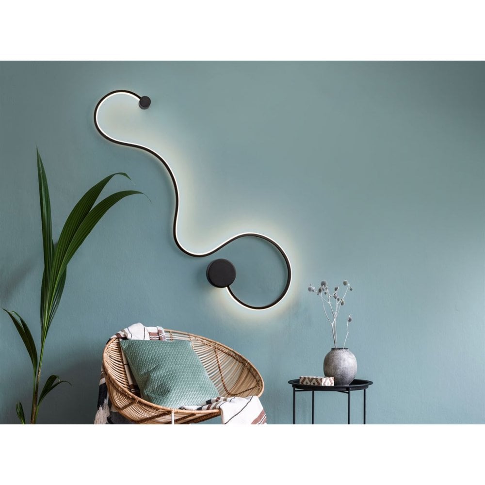 227018 Grafos LED Wall Light Black