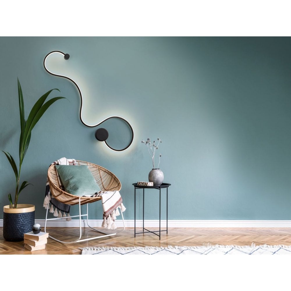 227018 Grafos LED Wall Light Black