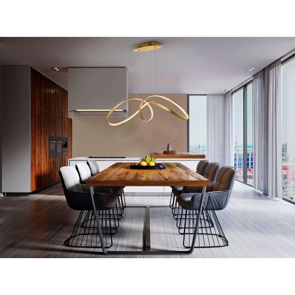 328326 Lia LED Pendant Light Gold