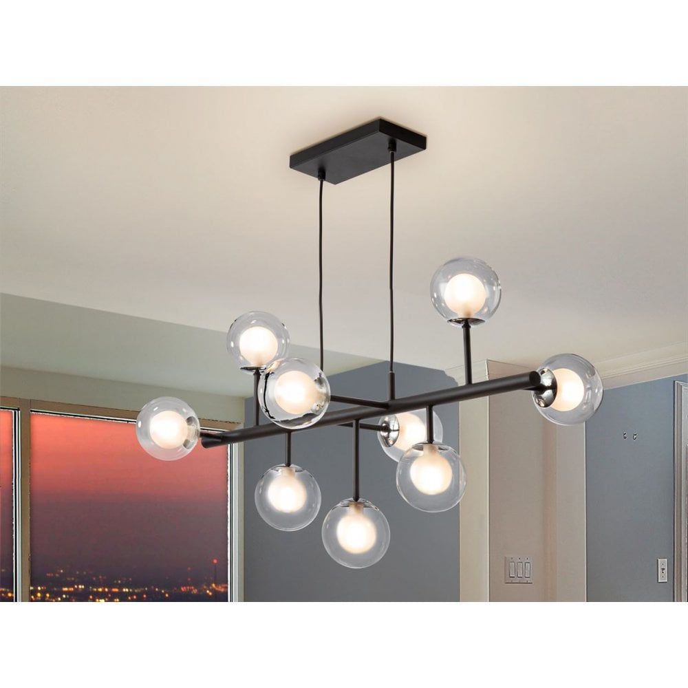 345509 Altais 9 Light Pendant Light Black