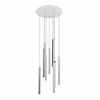 373261 Varas LED 9 Light Pendant Light Chrome White