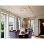 373261 Varas LED 9 Light Pendant Light Chrome White