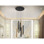 373272 Varas LED 9 Light Pendant Light Gold Black