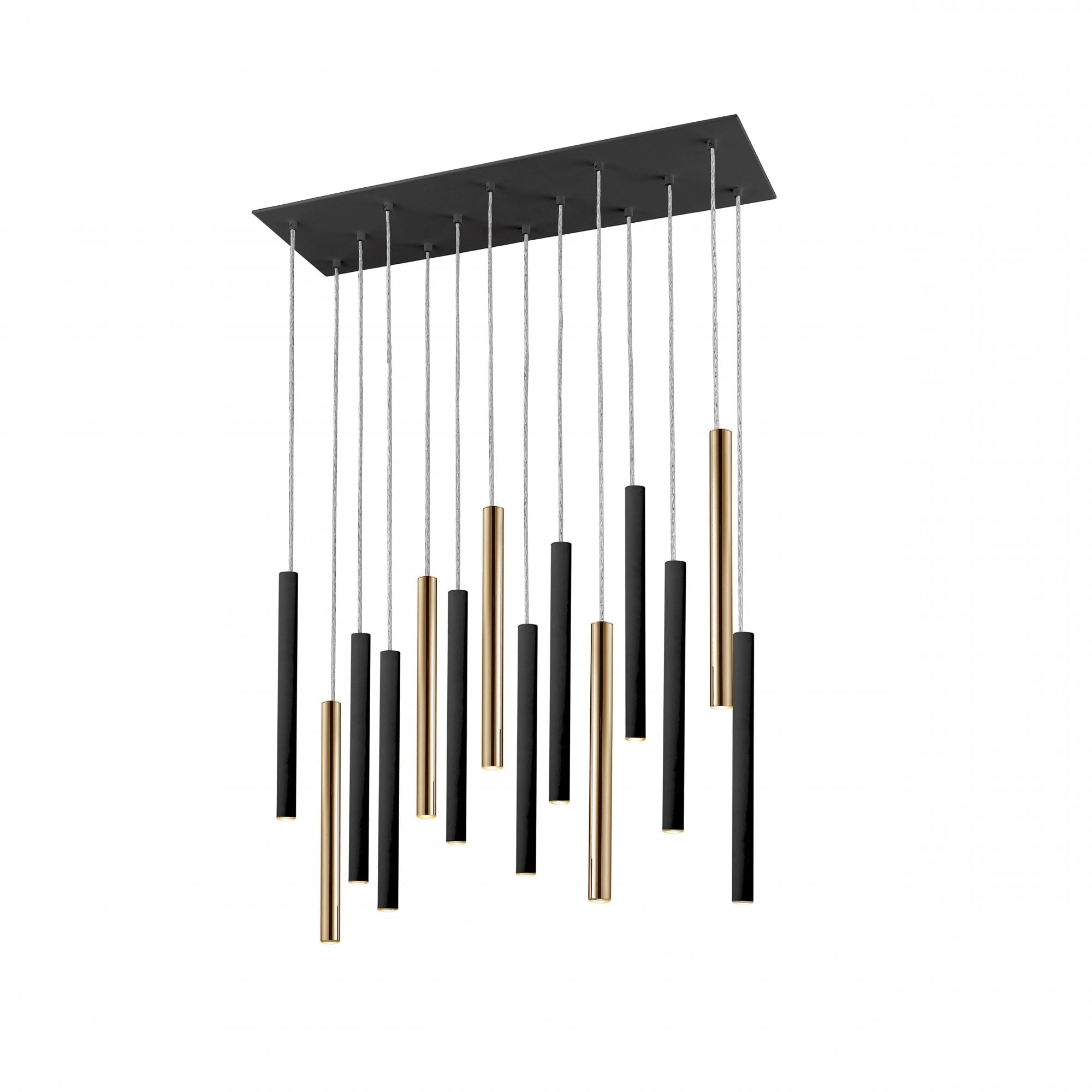 373425 Varas LED 14 Light Pendant Light Gold Black