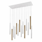 373437 Varas LED 14 Light Pendant Light Gold White