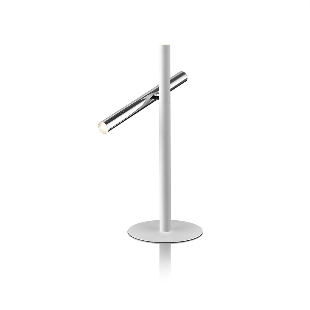 373581UK Varas LED 2 Light Table Lamp Chrome White