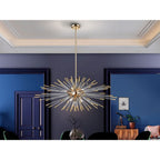381635 Evasion 9 Light Pendant Light Gold