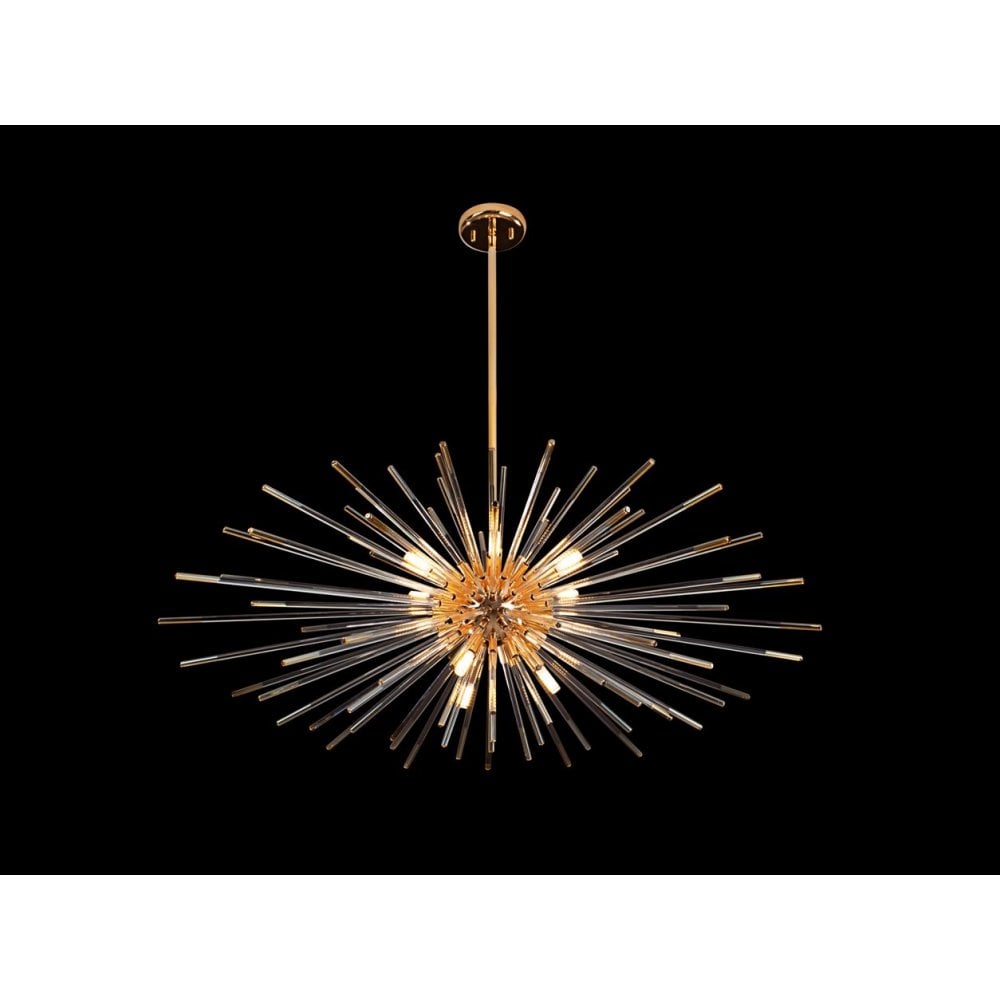 381635 Evasion 9 Light Pendant Light Gold