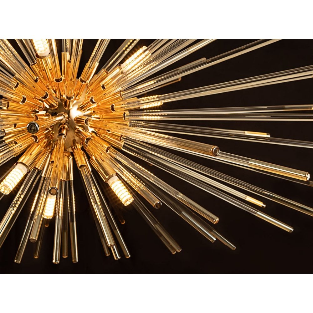 381635 Evasion 9 Light Pendant Light Gold