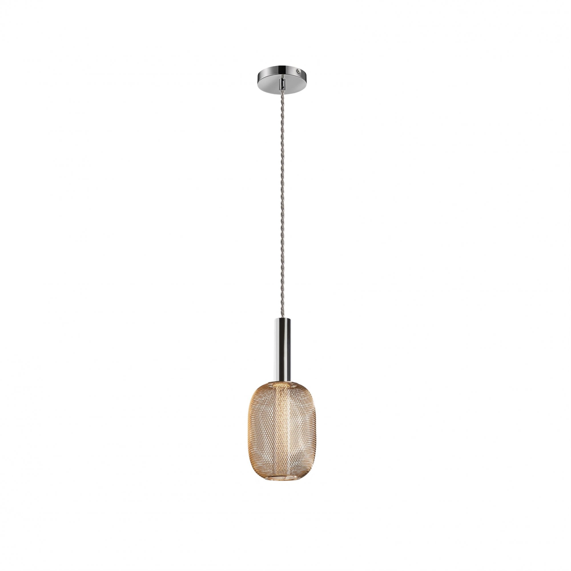 413503 Micron LED 1 Light Pendant Light Gold