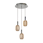 413626 Micron LED 3 Light Pendant Light Gold