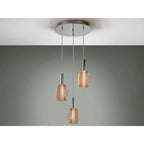 413626 Micron LED 3 Light Pendant Light Gold